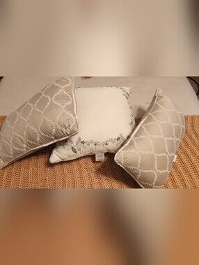 Decorative Throw Pillow Set in Beige and White - Croft & Barrow